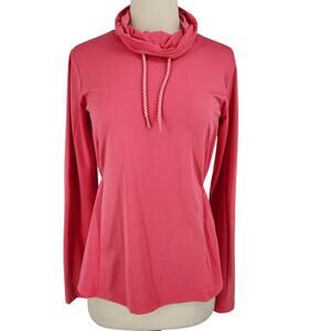 Columbia Piney Ridge Shirt Cowl Neck w/ Drawstrings Subtle Horizontal Stripe